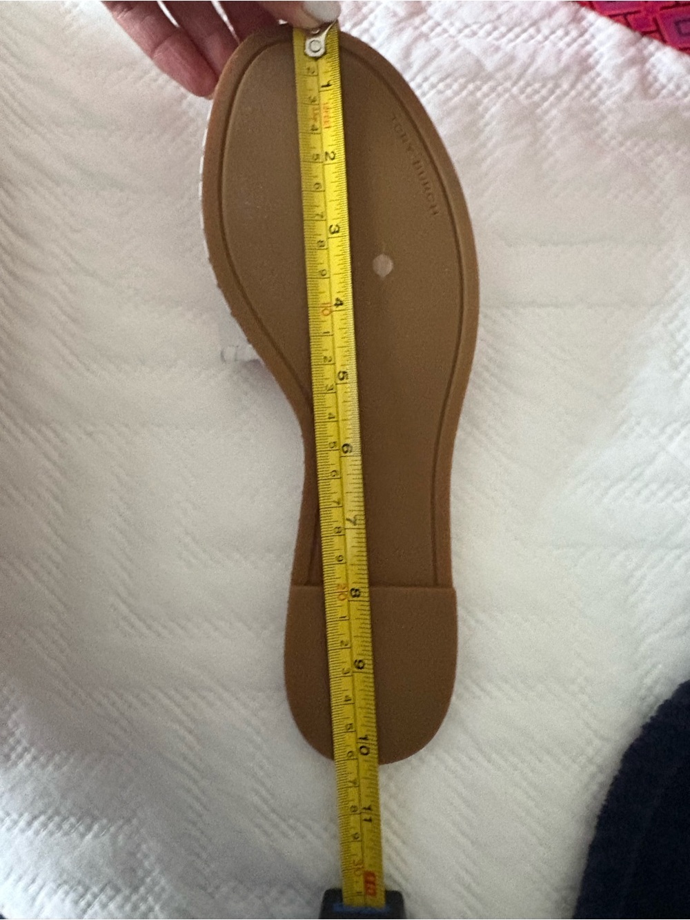 NIB Tory Burch everly slide optic white Size 8.5 - Picture 7 of 7